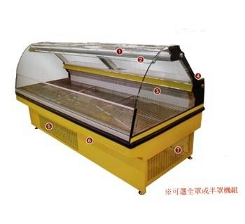 SYGJ-P44-1    熟食冷藏展示台(全罩式玻璃)