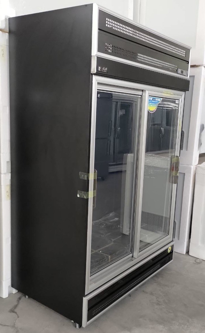 SYRS-S2005-14尺二門玻璃冷藏展示櫃-滑門(全台黑含網黑-框無黑)