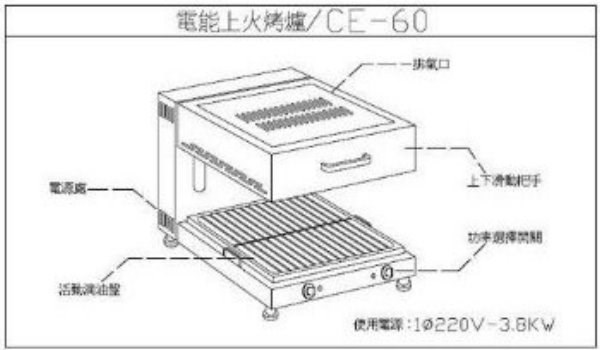 SYCBW-CSA-600    電能上火烤爐明火烤箱-60L