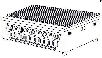SYCBW-CA-84L	桌上型瓦斯碳烤爐75深