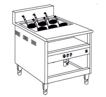 SYCBW-2X    電力噴流式煮麵機6孔