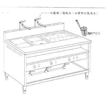 SYCBW-CNE-620   電力噴流式煮麵機6孔2湯