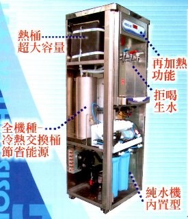 SYHSA-HM-1687冰溫熱開放型飲水機含RO機5道