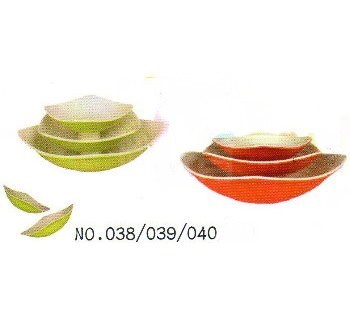SYSYL-S-040七彩美耐皿-螺紋方型小菜盤 