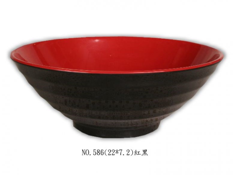 SYSYL-RB-586紅黑系列美耐皿-拉麵碗