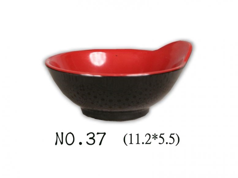 SYSYL-RB-37紅黑系列美耐皿-五山小缽