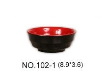 SYSYL-RB-102-1紅黑系列美耐皿-醬碟