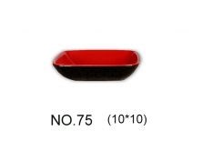 SYSYL-RB-75紅黑系列美耐皿-四方碟