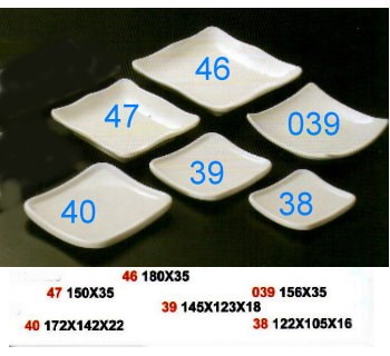 SYHSC-M-46乳白色系列美耐皿-7.1"四角方盤