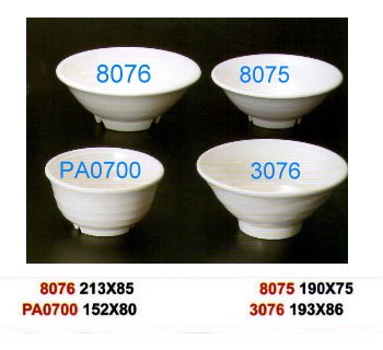SYHSC-M-8076乳白色系列美耐皿-8.5"拉麵碗