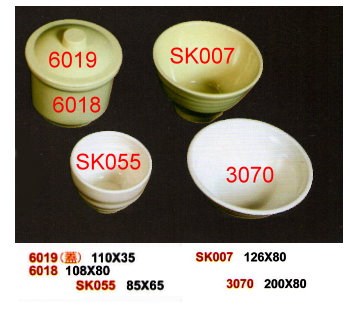 SYHSC-M-SK007乳白色系列美耐皿-日式螺紋碗