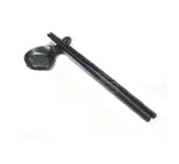 SYHSC-010B黑色系列美耐皿-六角半圓筷(前端螺紋)23CM