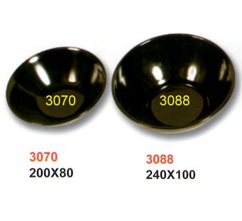 SYHSC-B-3088黑色系列美耐皿-9.5"日式螺紋碗