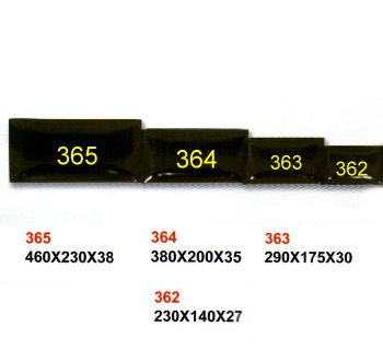 SYHSC-B-363黑色系列美耐皿-11.5"翹角長方盤