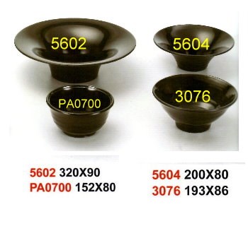 SYHSC-B-5604黑色系列美耐皿-8"高角圓盤