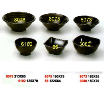 SYHSC-B-8075黑色系列美耐皿-7.5"拉麵碗