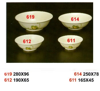 SYHSC-F-612福蓉花系列美耐皿-7.5"湯碗
