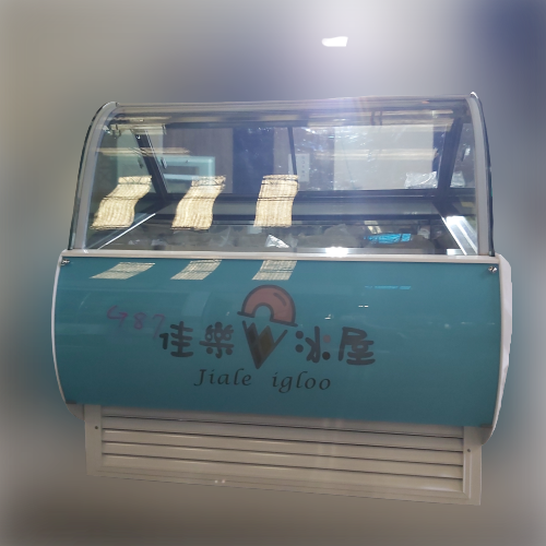 SYSCC-ICE CREAM(M)-1500 圓弧冰淇淋展示櫃-5尺-燈箱款(雙機組)