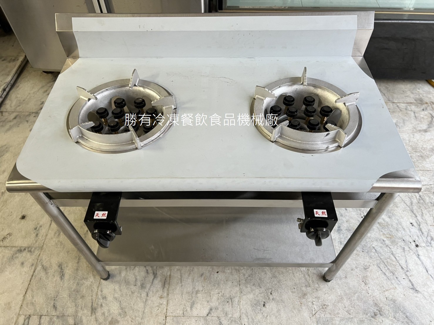 SYCS-WN-09   雙口簡式炒台#430含天然爐具-12心黑頭電子點火