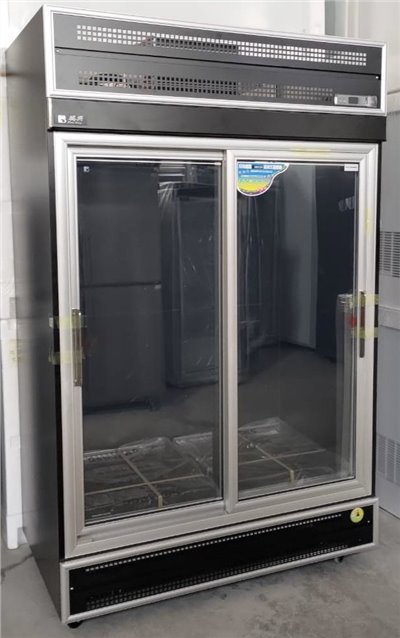 SYRS-S2005-14尺二門玻璃冷藏展示櫃-滑門(全台黑含網黑-框無黑)