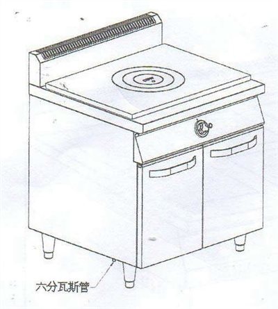 SYCBW-FTC-375    法式三環板爐+下櫥櫃-75深