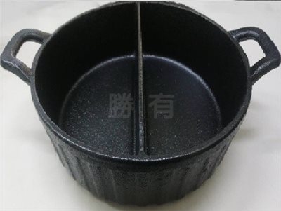 SYYTS-522A-22雙耳個人小鴛鴦鑄鐵鍋(烤漆)