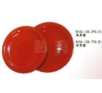 SYSYL-R-015A時尚紅美耐皿圓形深果盤