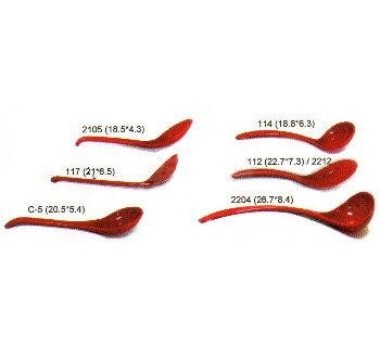 SYSYL-R-117	時尚紅奈米美耐皿-火鍋匙