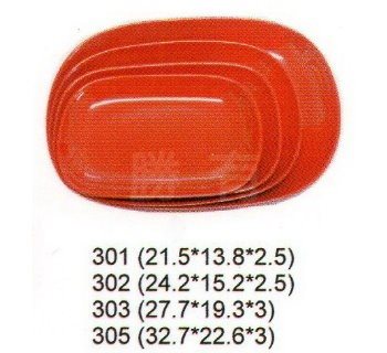 SYSYL-R-303時尚紅美耐皿-長方盤 