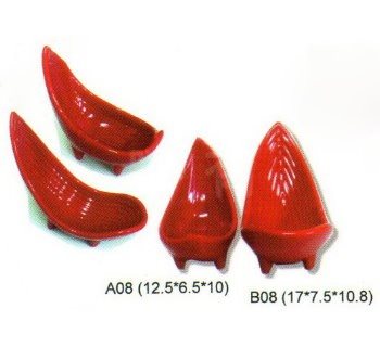 SYSYL-R-A08時尚紅美耐皿-高腳小菜碟