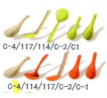SYSYL-S-117七彩美耐皿-雙色拉麵匙