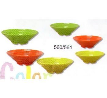 SYSYL-S-560七彩美耐皿-螺紋淺湯碗