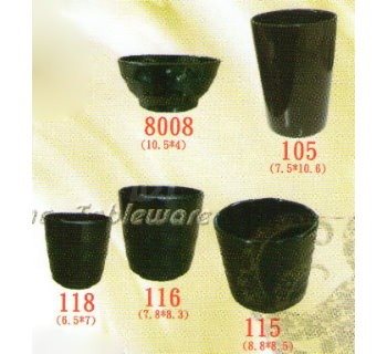 SYSYL-B-118黑炫風美耐皿-螺紋杯