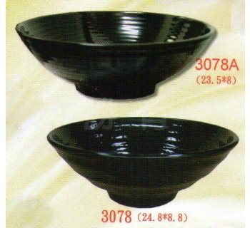 SYSYL-B-3078A黑炫風美耐皿-拉麵碗 