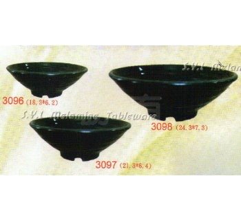 SYSYL-B-3098黑炫風美耐皿-拉麵碗 