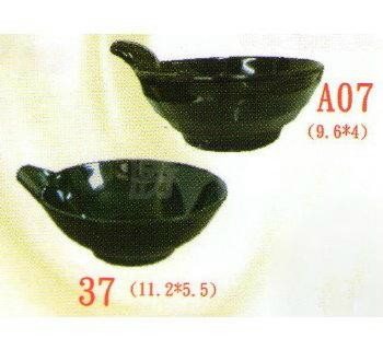 SYSYL-B-A07黑炫風美耐皿-仿陶五山小缽