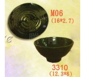 SYSYL-B-M06黑炫風美耐皿-仿陶圓盤