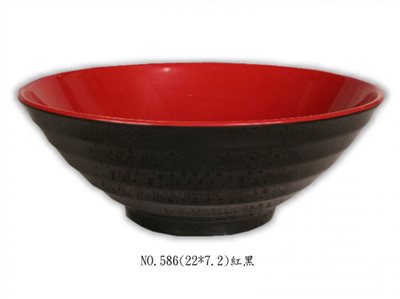 SYSYL-RB-586紅黑系列美耐皿-拉麵碗