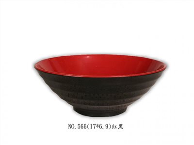 SYSYL-RB-566紅黑系列美耐皿-拉麵碗