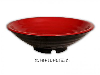 SYSYL-RB-3098紅黑系列美耐皿-拉麵碗 