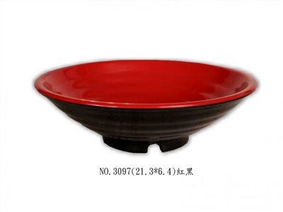 SYSYL-RB-3097紅黑系列美耐皿-拉麵碗