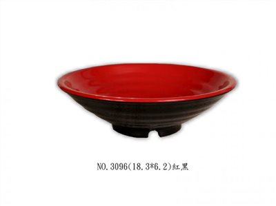 SYSYL-RB-3096紅黑系列美耐皿-拉麵碗