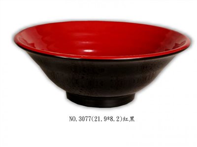 SYSYL-RB-3077 紅黑系列美耐皿-拉麵碗