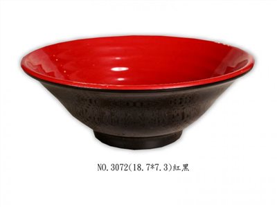SYSYL-RB-3072紅黑系列美耐皿-拉麵碗 
