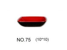SYSYL-RB-75紅黑系列美耐皿-四方碟