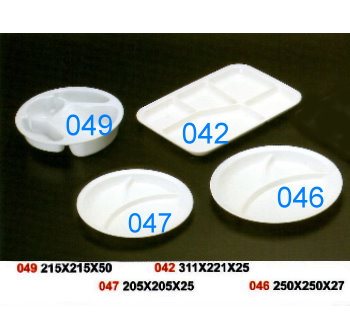SYHSC-M-042乳白色系列美耐皿- 新五格盤