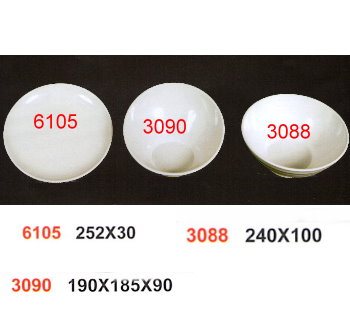 SYHSC-M-3090乳白色系列美耐皿-7.5"斜口碗