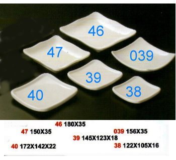 SYHSC-M-39乳白色系列美耐皿-方型壽司盤
