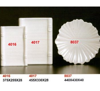 SYHSC-M-4017乳白色系列美耐皿-17"竹盤