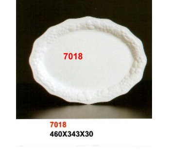 SYHSC-M-7018乳白色系列美耐皿-浮雕腰只盤